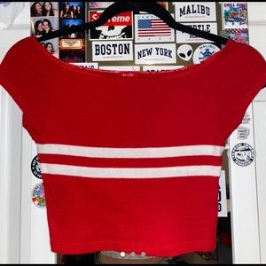 Red brandy Melville crop top